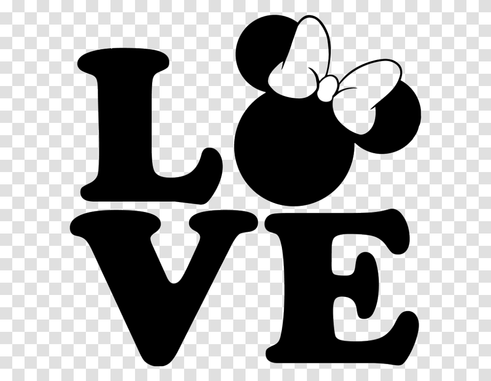 Loveya Teamo Minimouse Lol Linda Cute Love Amor Minnie Mouse Love Silhouette, Bow, Alphabet, Number Transparent Png