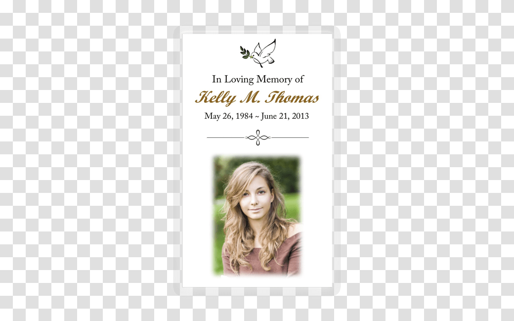 Loving Memory Memorial Cards Portable Network Graphics, Person, Female, Poster, Advertisement Transparent Png