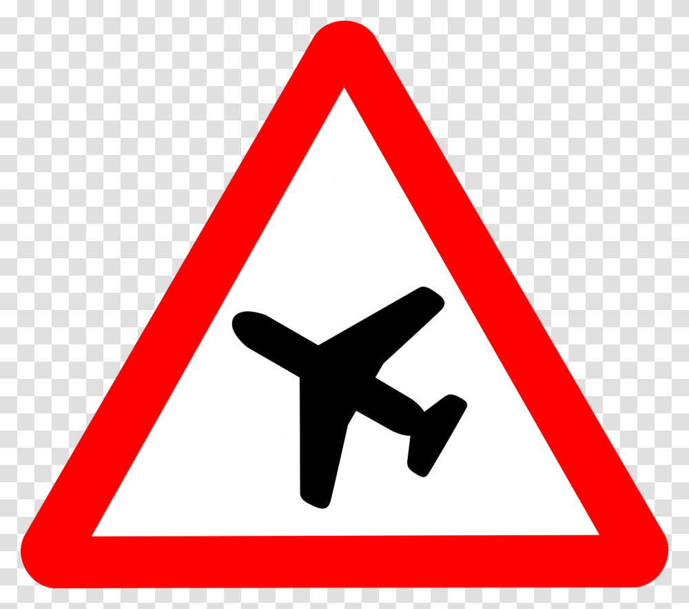 Low Flying Aircraft Or Sudden Aircraft Noise, Sign, Road Sign, Triangle Transparent Png