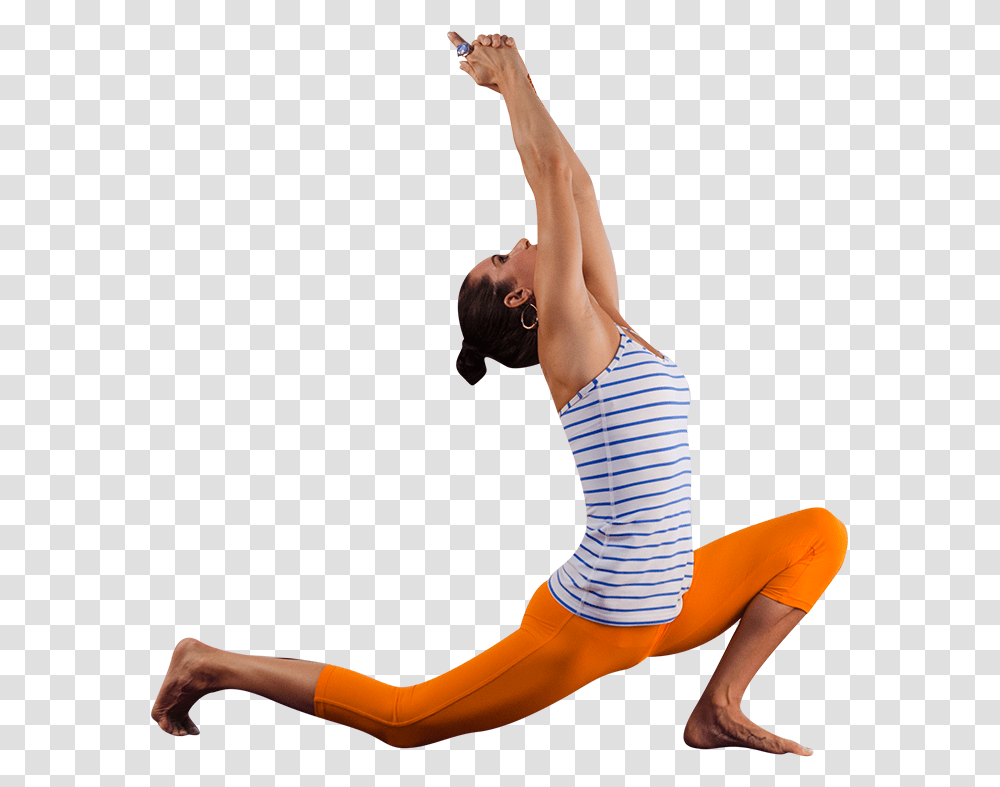 Low Lunge Pistol Grip Yoga, Person, Human, Fitness, Working Out Transparent Png