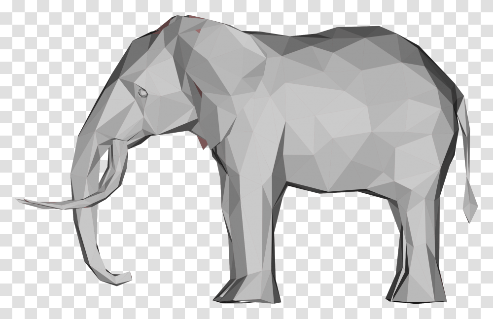 Low Poly 3d Elephant Clip Arts Low Poly 3d Elephant, Wildlife, Animal, Mammal, Anteater Transparent Png