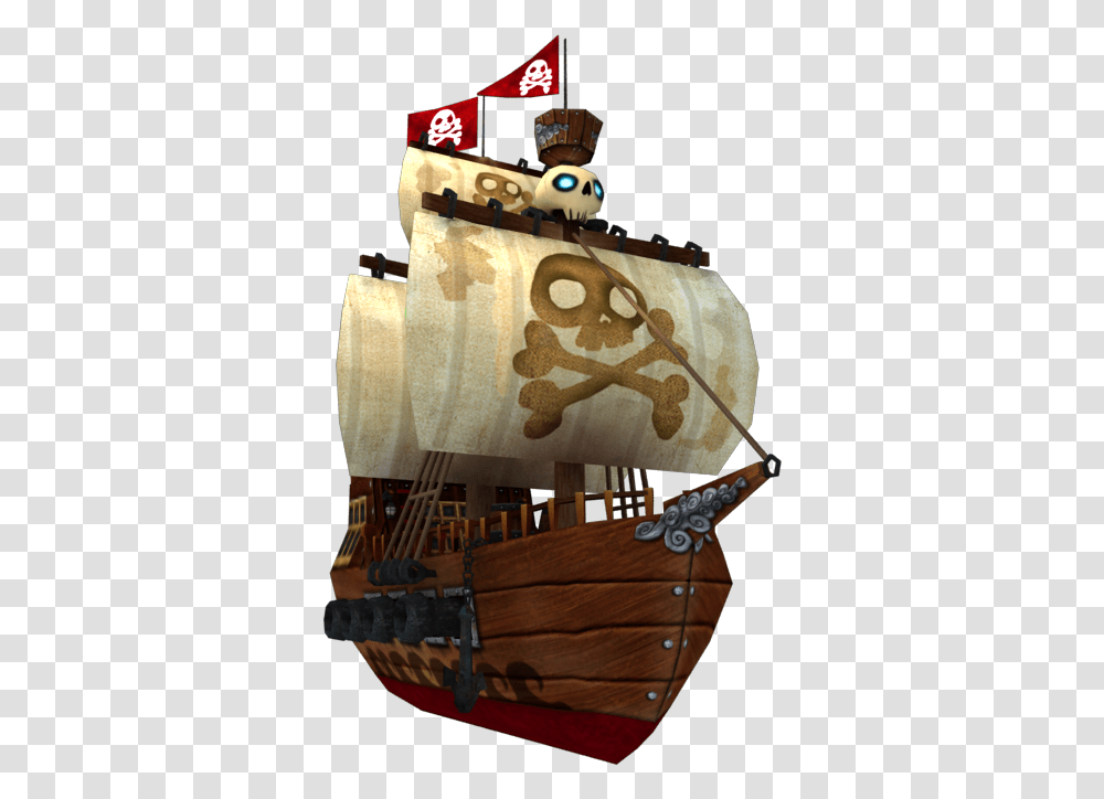 Low Poly Cartoonish Pirate Ship Barco Pirata Animado 3d, Wood, Plywood, Table, Furniture Transparent Png
