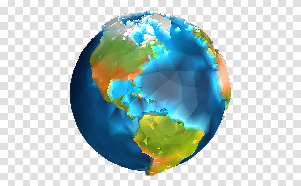 Low Poly Earth, Sphere, Outer Space, Astronomy, Universe Transparent Png