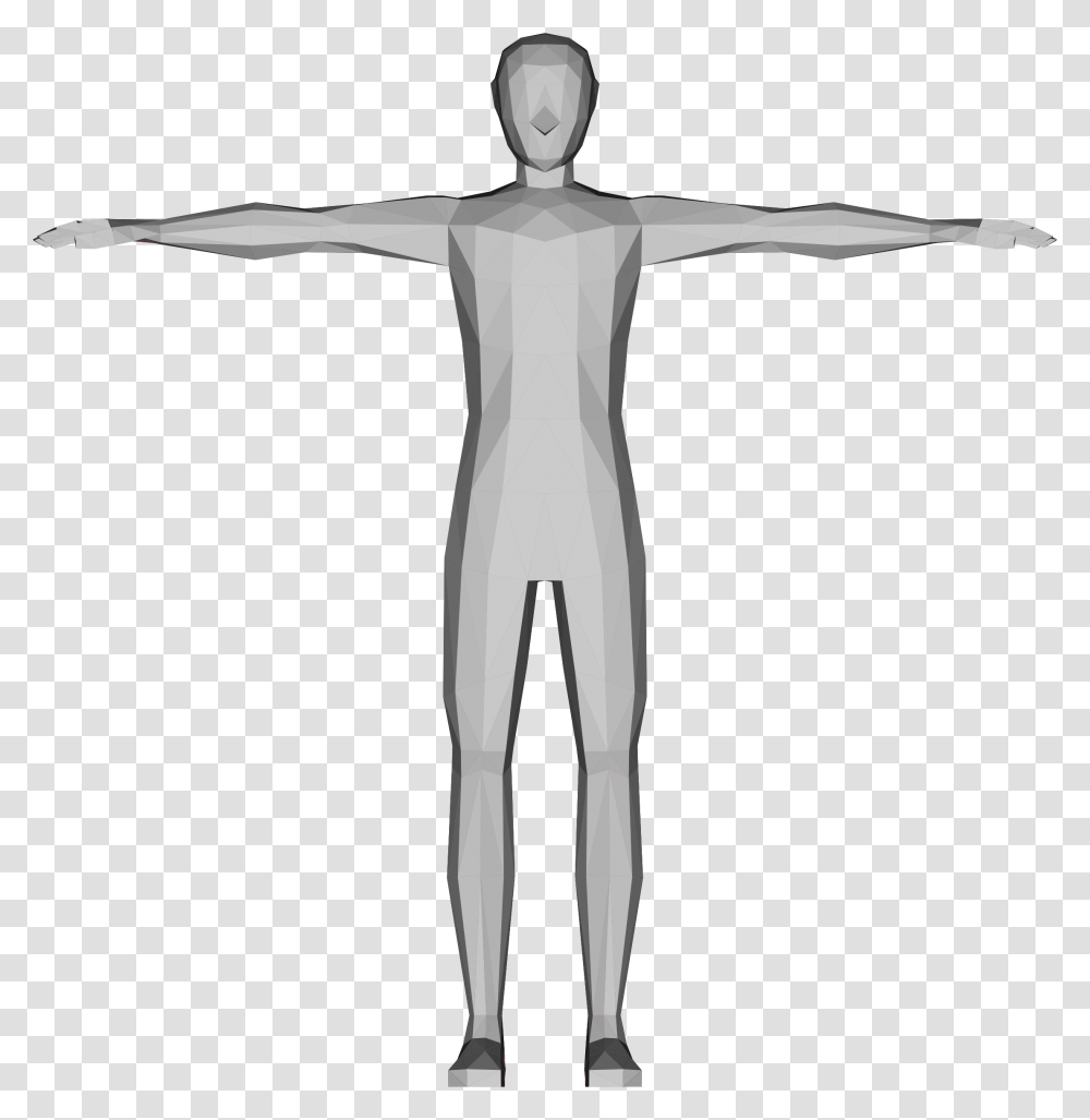 Low Poly Human Body Model, Costume, Cross, Performer, Statue Transparent Png