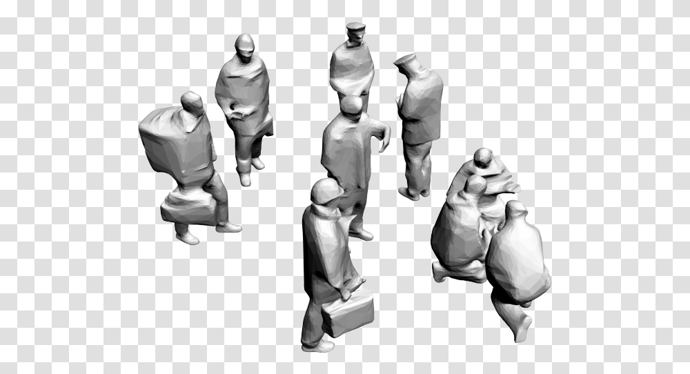 Low Poly People 02 3ds Max Model Low Poly People, Person, Human, Figurine, Torso Transparent Png