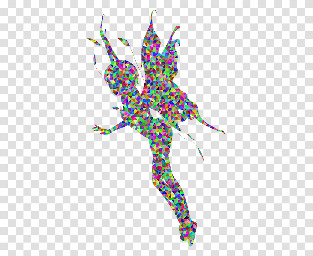 Low Poly Prismatic High Detail Female Fairy Silhouette Fairy Silhouette, Light, Neon Transparent Png