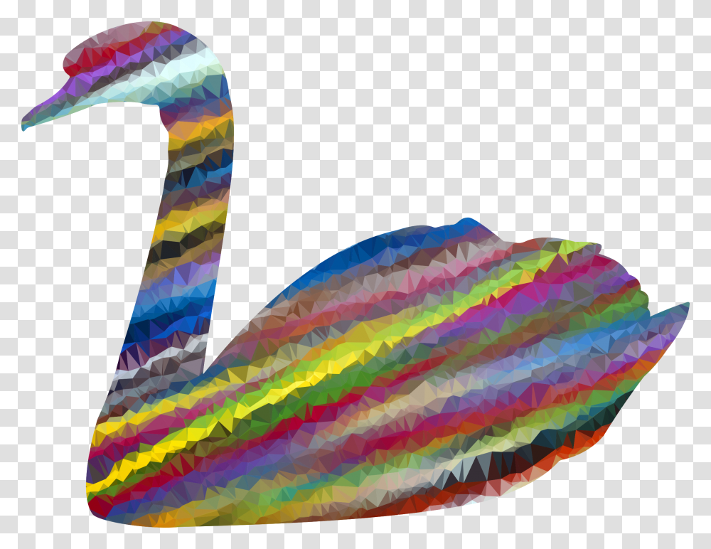Low Poly Prismatic Streaked Swan Icons, Animal, Rug, Sea Life Transparent Png