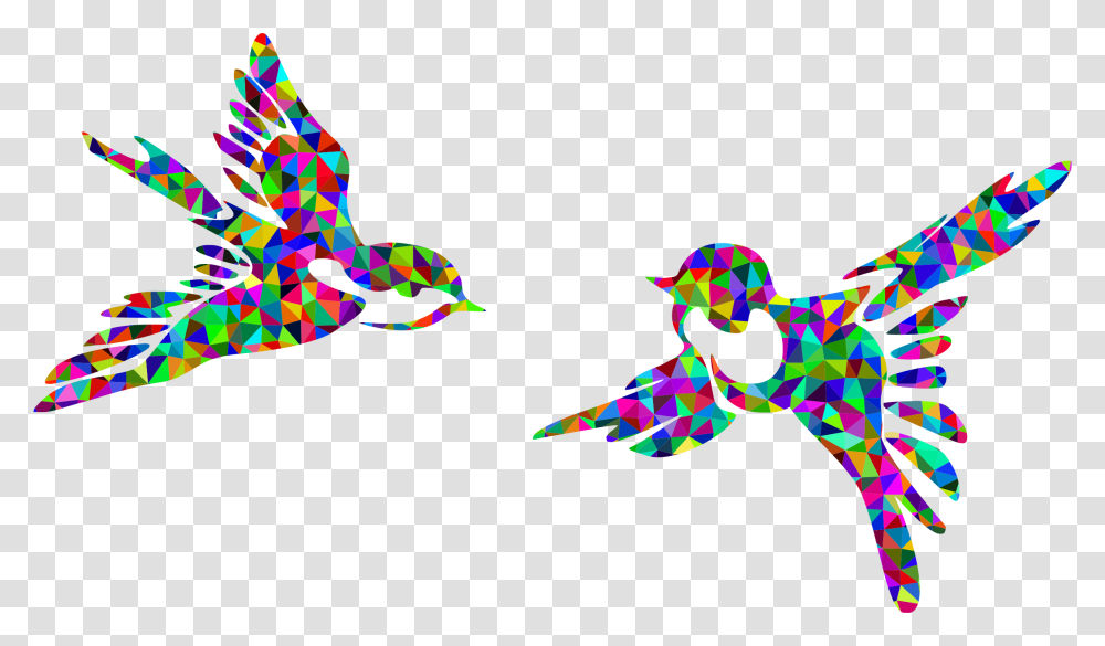 Low Poly Prismatic Stylized Birds Silhouette Icons Art Birds In Flight, Metropolis, Toy, Kite Transparent Png