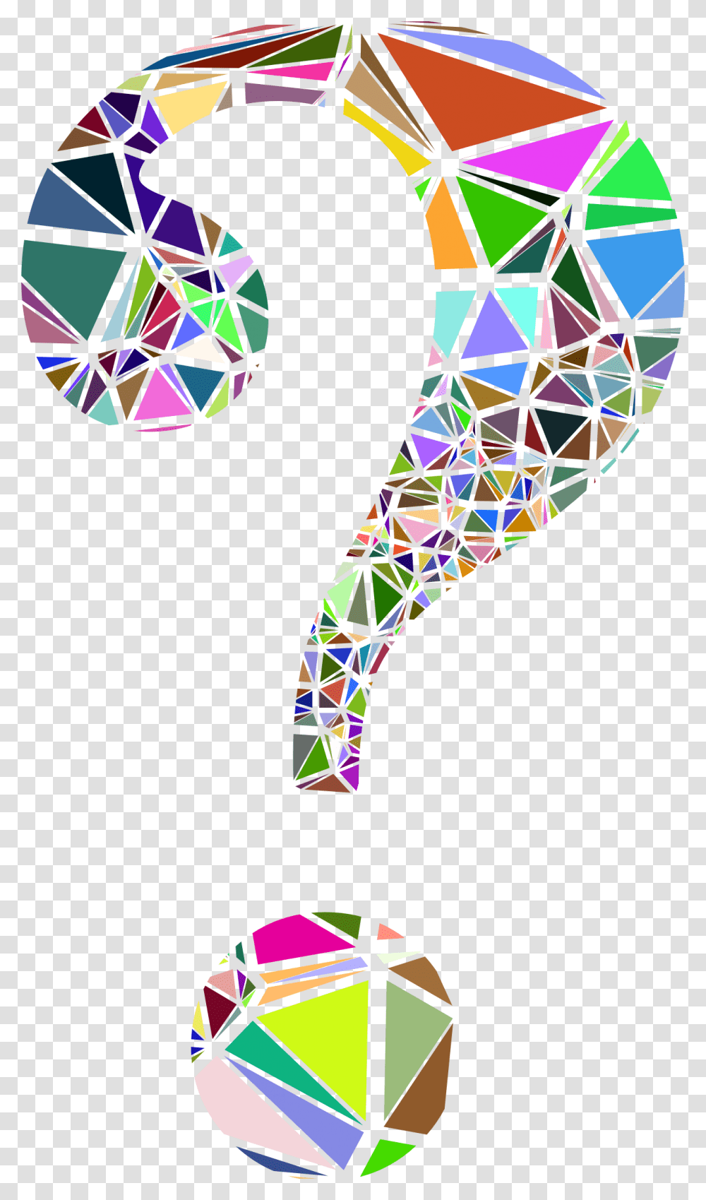 Low Poly Shattered Question Mark Clip Arts Designs Question Mark, Stained Glass, Modern Art, Construction Crane Transparent Png