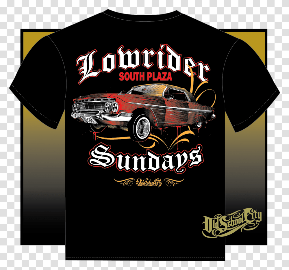 Low Rider Sundays Oldschoolcity Antique Car, Clothing, Apparel, Flyer, Poster Transparent Png