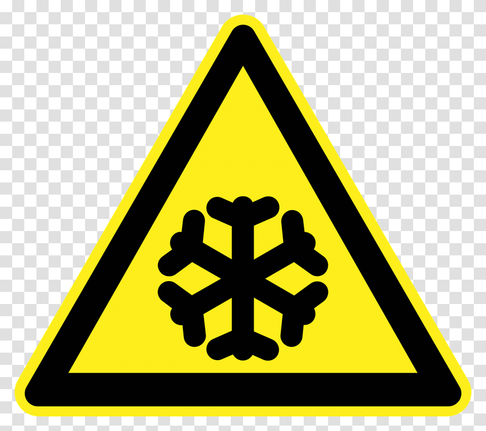 Low Temperature Hazard Symbol, Sign, Road Sign, Triangle Transparent Png