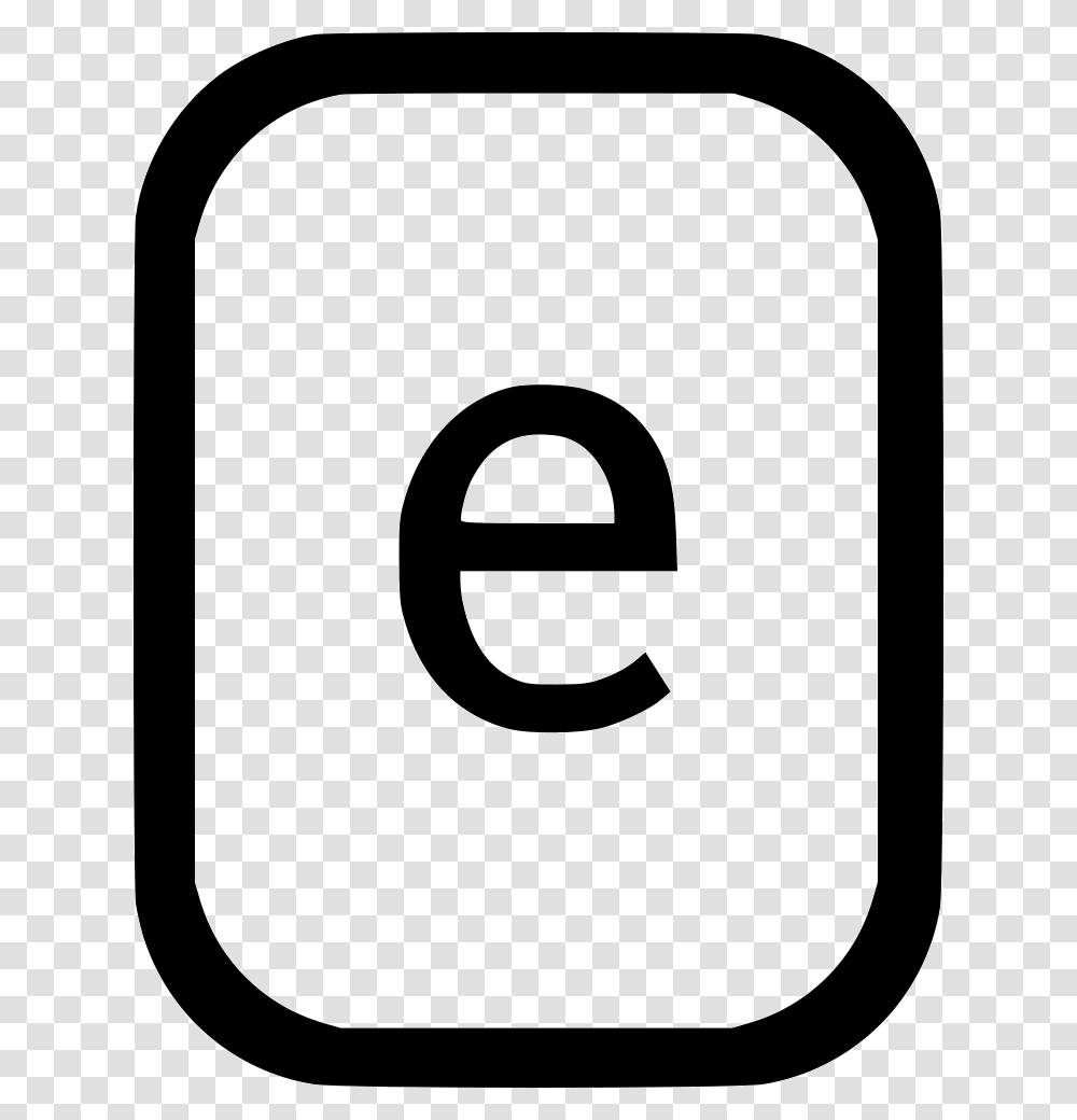 Lowcase Letter E Latin Alphabet Icon Free Download, Number, Brick Transparent Png
