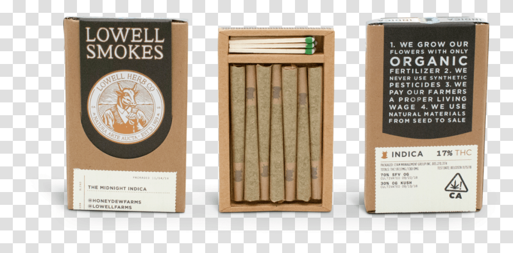 Lowell Smokes Pre Rolls, Incense, Wood, Plywood, Cardboard Transparent Png