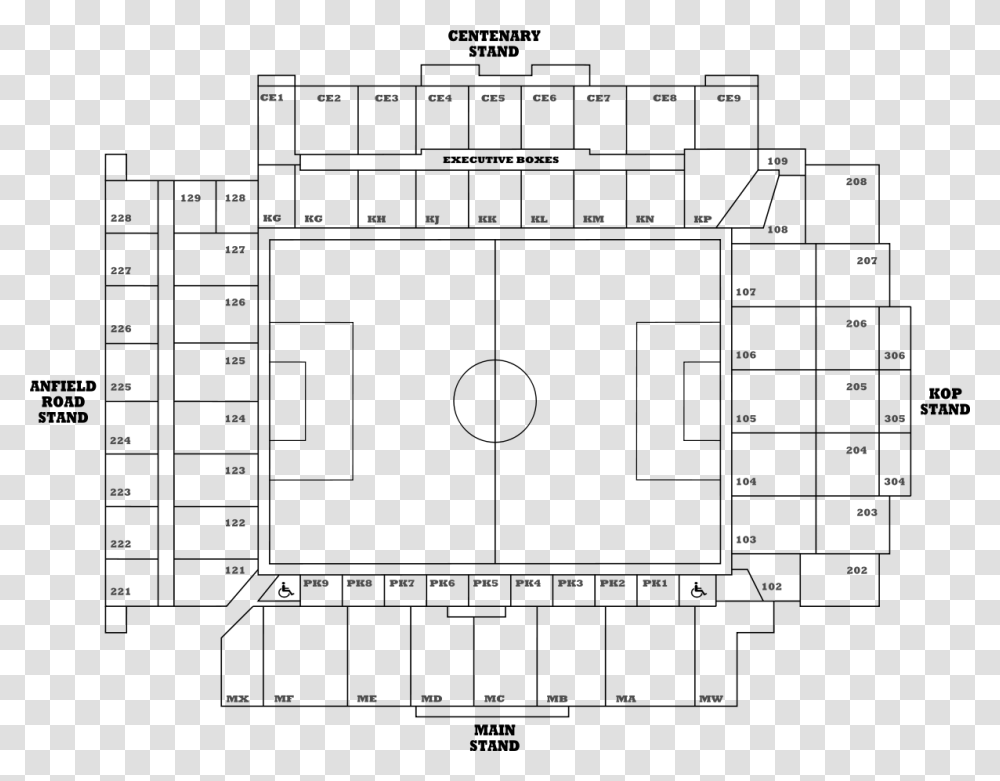 Lower Kenny Dalglish Stand, Plot, Diagram, Screen Transparent Png
