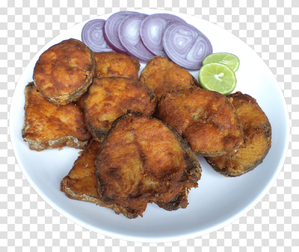 Lower The Heat And Fry Slowly Till Both Sides Are Well Fish Fry, Plant, Food, Fruit, Dish Transparent Png