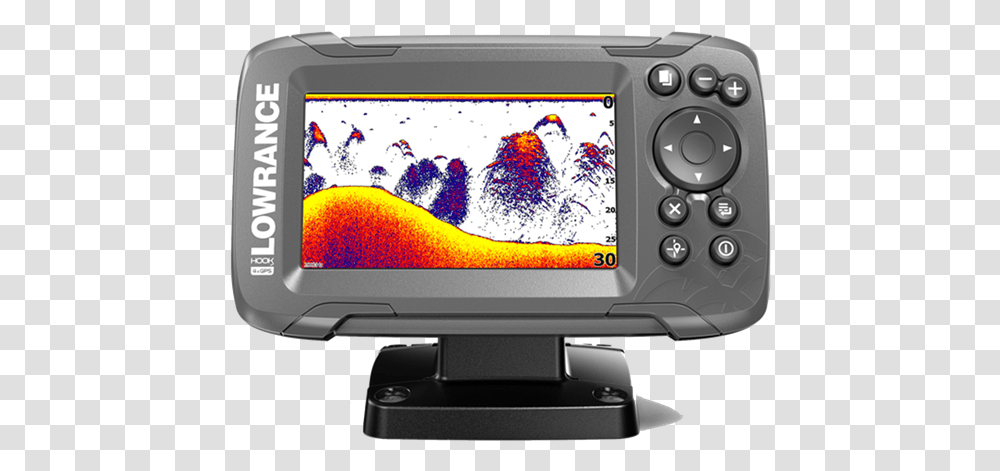 Lowrance Hook2 4x Gps Bullet Skimmer Ce Row Fish Finder, Monitor, Screen, Electronics, Display Transparent Png