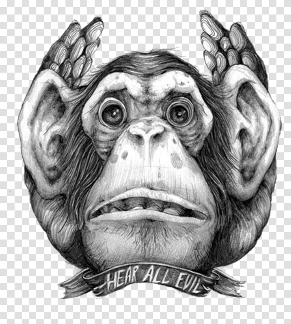 Lowrider Clipart Three Wise Monkeys Drawing, Statue, Sculpture, Ornament, Person Transparent Png