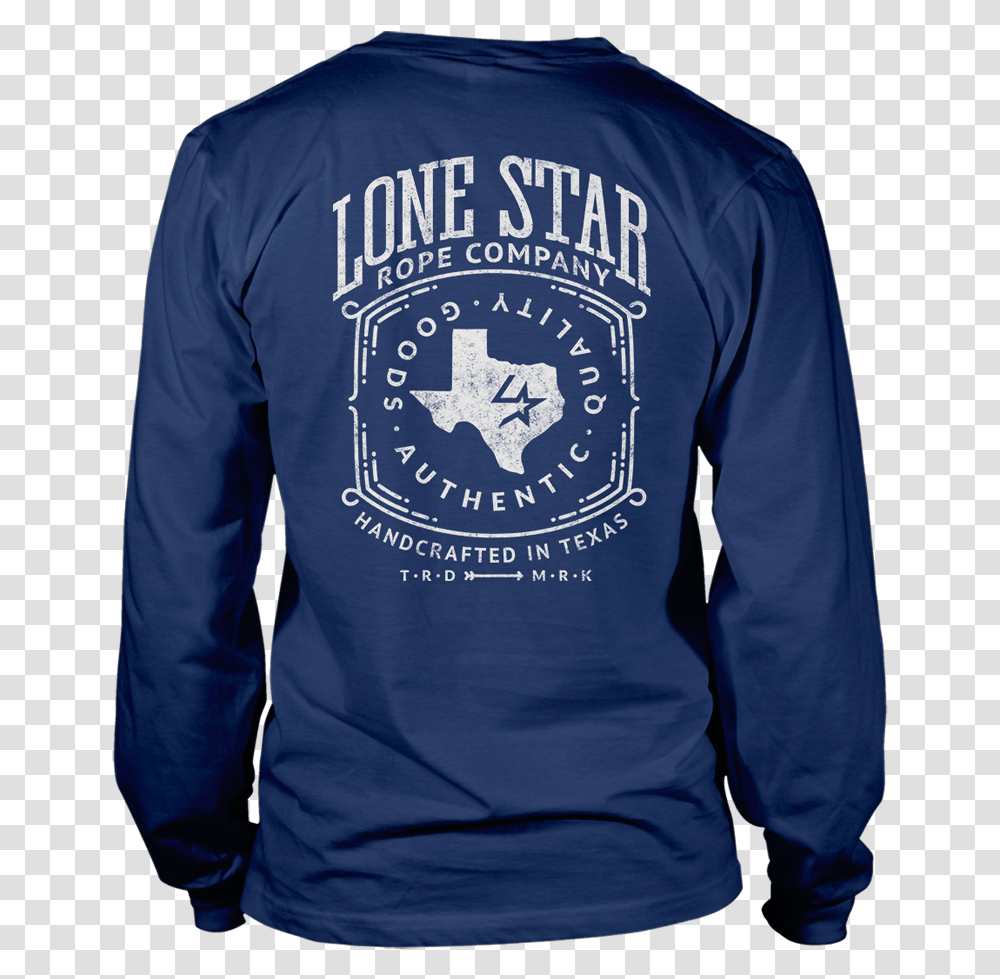 Ls Logo Tee - Navy Lone Star Ropes Sweatshirt, Sleeve, Clothing, Apparel, Long Sleeve Transparent Png