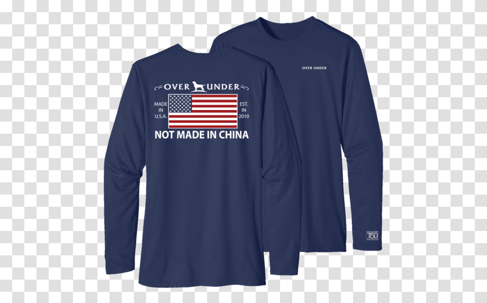 Ls Tidal Tech Not Made In China Over Under Tshirt, Sleeve, Apparel, Long Sleeve Transparent Png