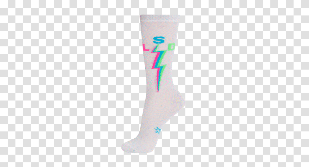 Lsd Sparkle Sheer Crew Socks With Lightning Design The Bullish Store, Apparel, Shoe, Footwear Transparent Png