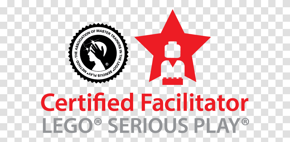 Lsp Certifiedfacilitator Logo Redblack Web, Trademark, Star Symbol, Poster Transparent Png