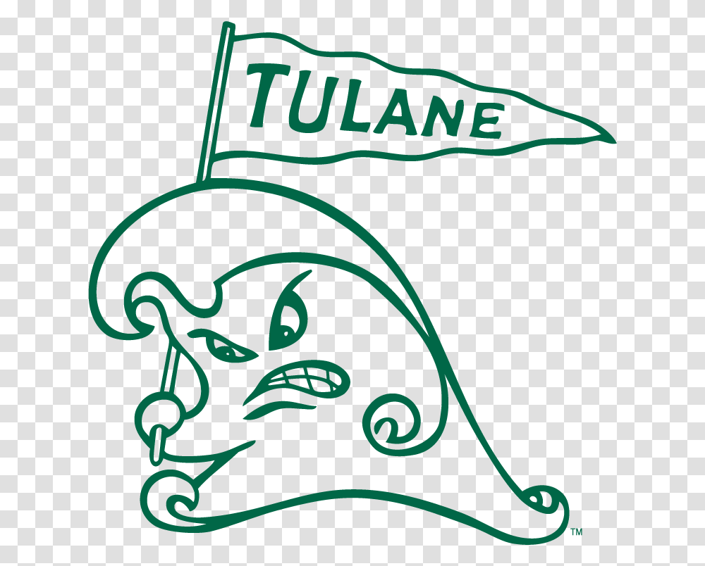 Lsu Clipart Angry Wave Tulane Logo, Floral Design, Pattern Transparent Png