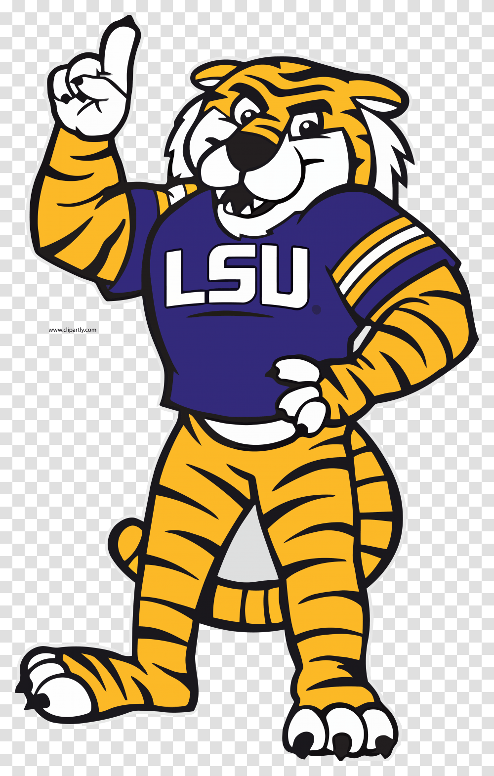 Lsu Tiger Mascot Cartoon Transparent Png