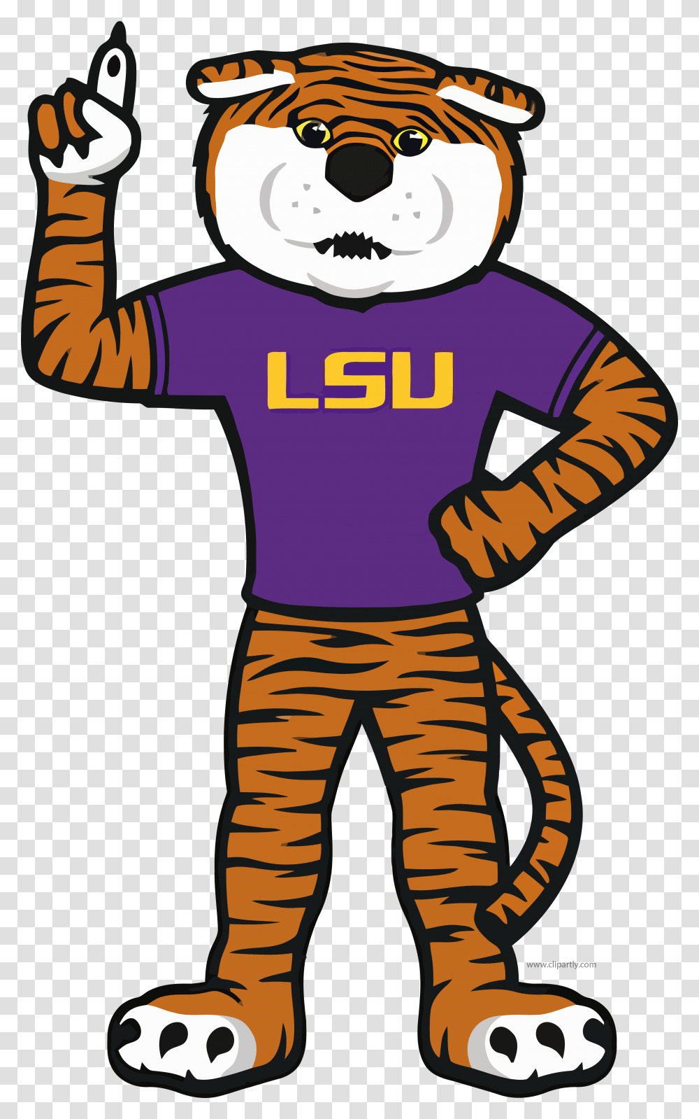 Lsu Tigger One Clipart Download, Apparel, Sleeve, Long Sleeve Transparent Png