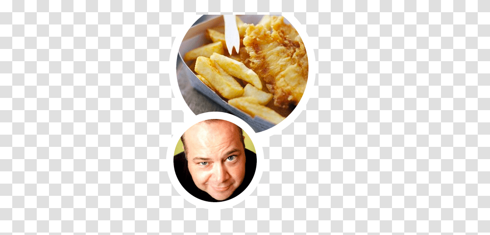 Lttf Fish Chips And Magic, Person, Human, Fries, Food Transparent Png