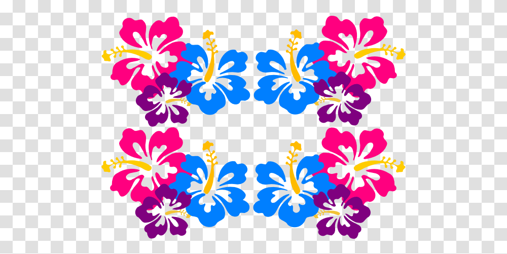 Luau Flowers Clip Art Borders Free Clipart 3 Clipartix Hibiscus Clip Art, Floral Design, Pattern, Graphics, Plant Transparent Png