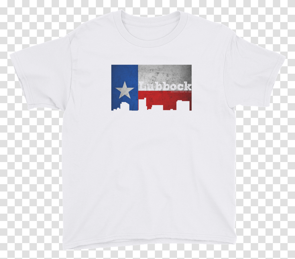Lubbock Texas Flag Youth Active Shirt, Clothing, Apparel, T-Shirt Transparent Png