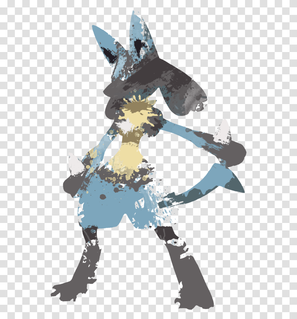 Lucario Paint Splatter Graphics By Hollyshobbies Smash Lucario, Bird, Animal, Person Transparent Png