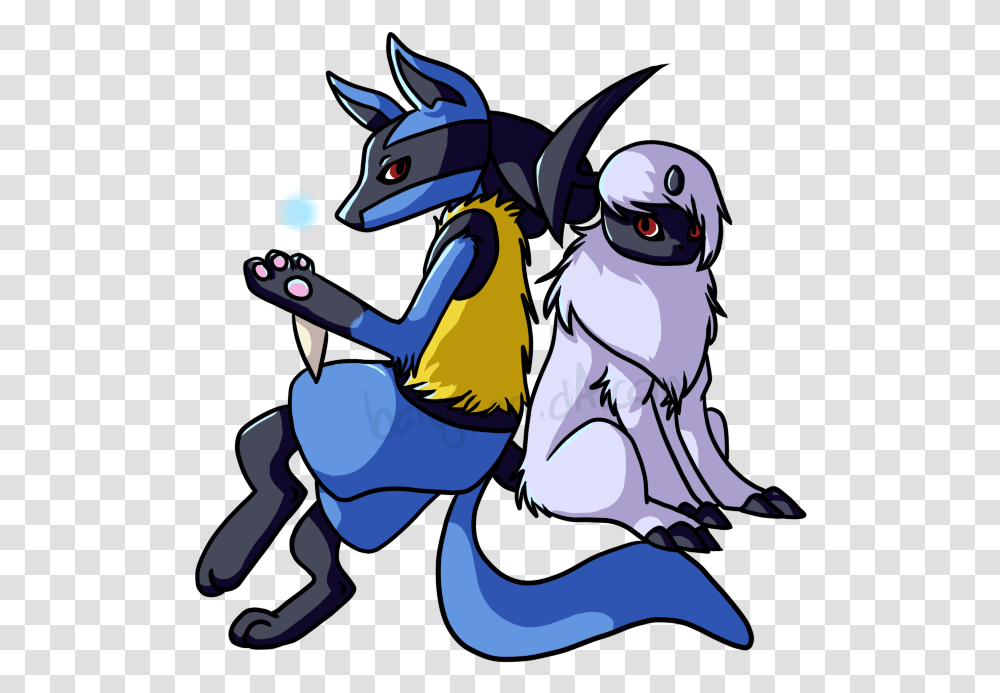 Lucario Pokemon Lucario X Absol, Art, Crowd, Drawing, Meal Transparent Png