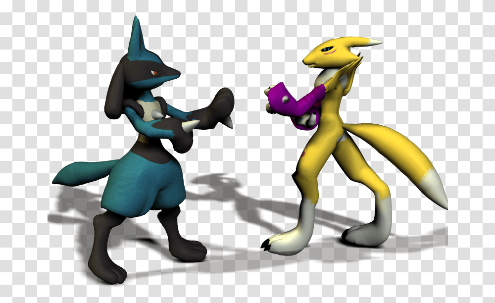 Lucario Vs Renamon Lucariovsrenamon, Toy, Art, Statue, Sculpture Transparent Png