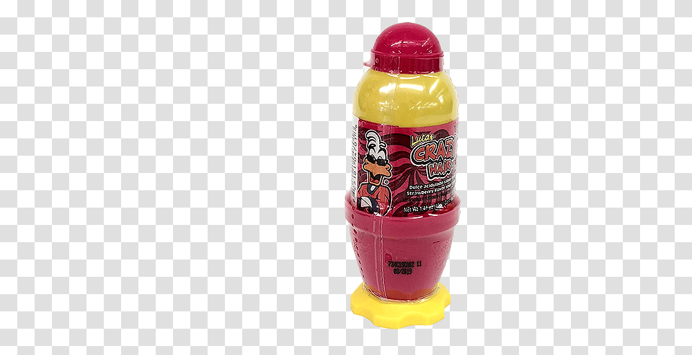 Lucas Crazy Hair Strawberry Sour Candy Water Bottle, Food, Mustard, Shaker Transparent Png