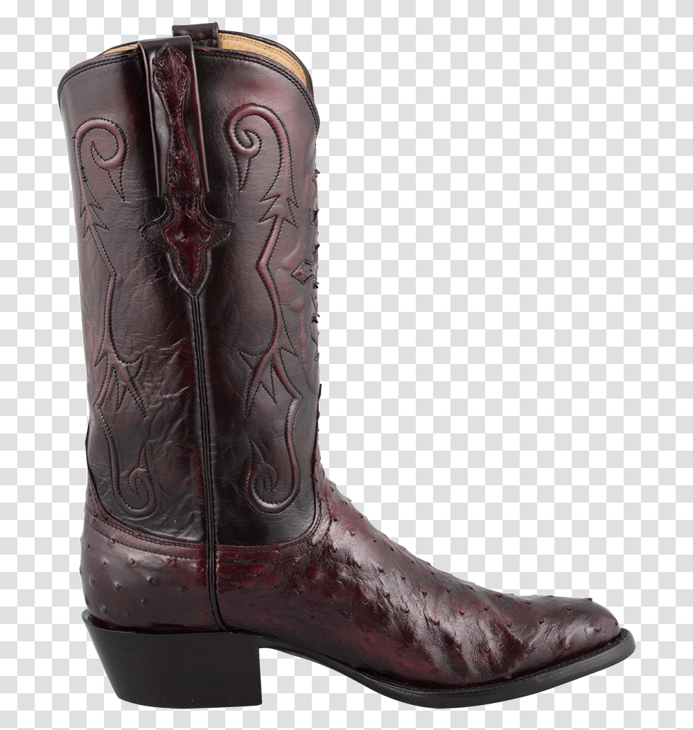 Lucchese Ostrich Cowboy Boots Black Cherry, Apparel, Shoe, Footwear Transparent Png