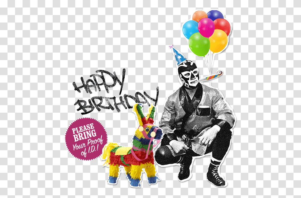 Lucha Libre Birthday Party, Person, Balloon, Toy Transparent Png
