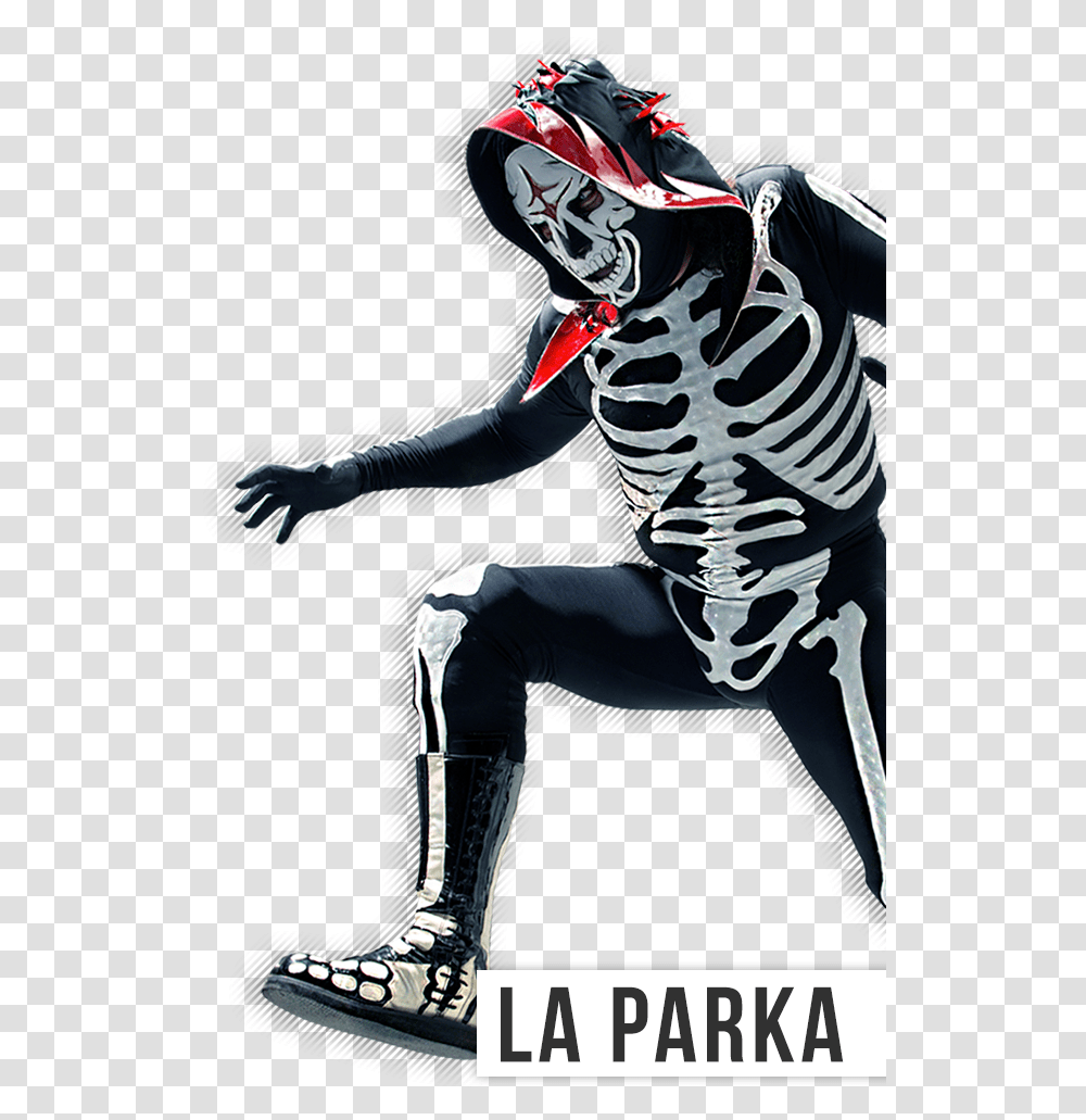 Lucha Mask Luchador La Parka, Person, Human, Skeleton, Costume Transparent Png