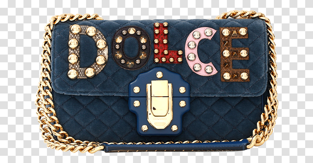 Lucia Dolce Logo Velvet Bag Marissa Collections And Gabbana, Accessories, Accessory, Purse, Handbag Transparent Png