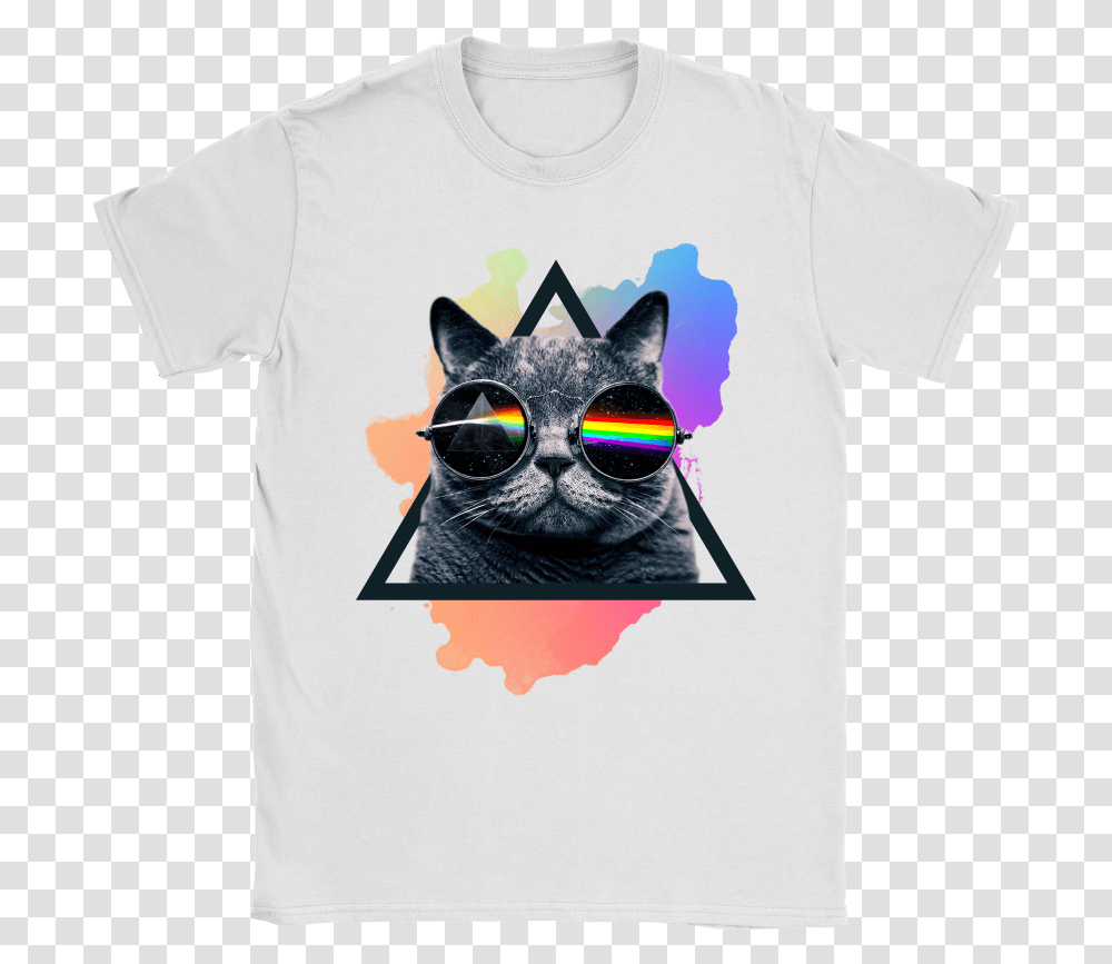 Lucifer Sam Meow Watching Pink Floyd Shirts Black Cat, Apparel, T-Shirt, Pet Transparent Png