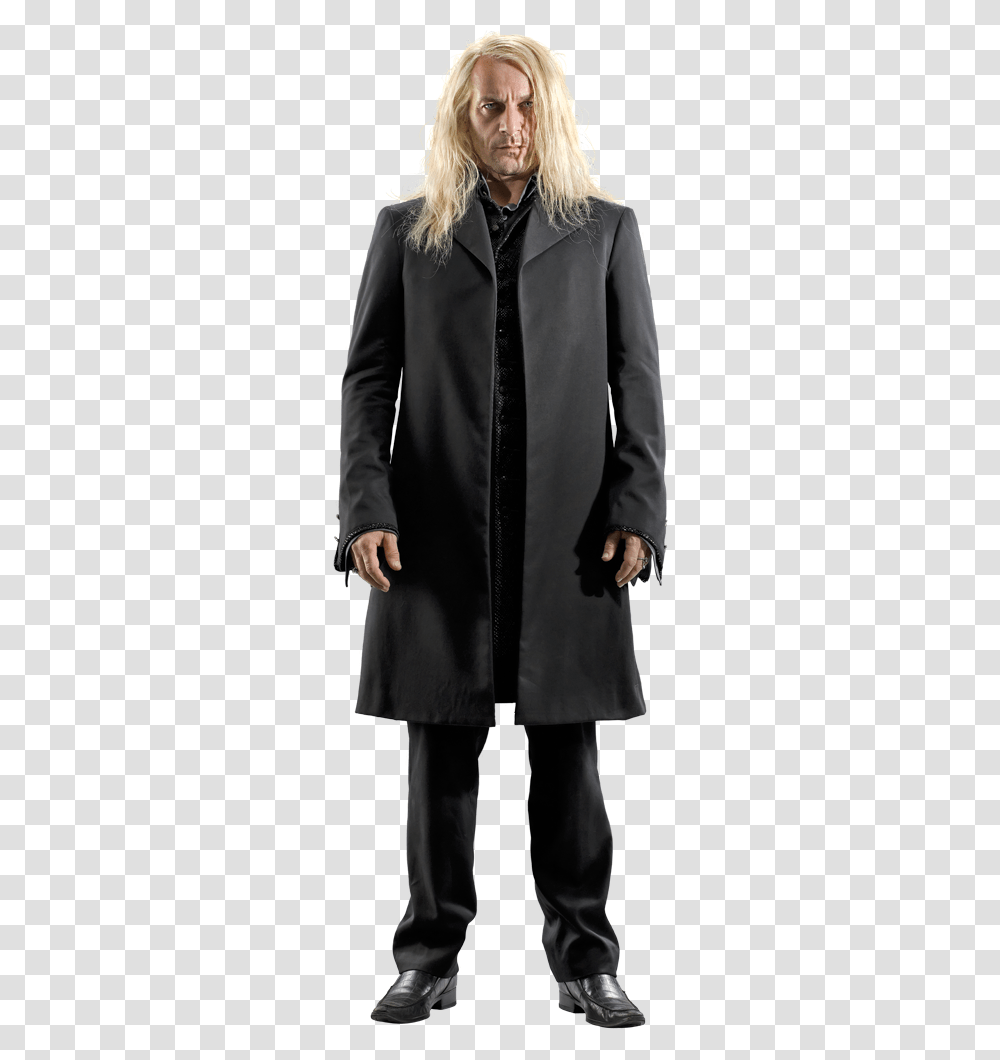 Lucius Malfoy Deathly Hallows, Apparel, Coat, Overcoat Transparent Png