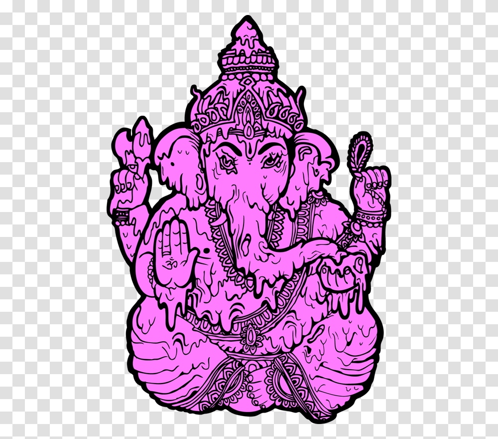 Luck Art Music Ganesha Trippy Artsy Fartsy Holi Ganesha Trippy Art, Doodle, Drawing, Crowd Transparent Png