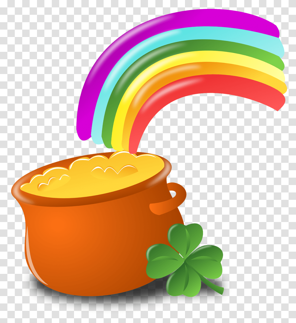 Luck Rainbow Gold Free Vector Graphic On Pixabay St Patricks Day Clipart, Pasta, Food, Pot, Pottery Transparent Png