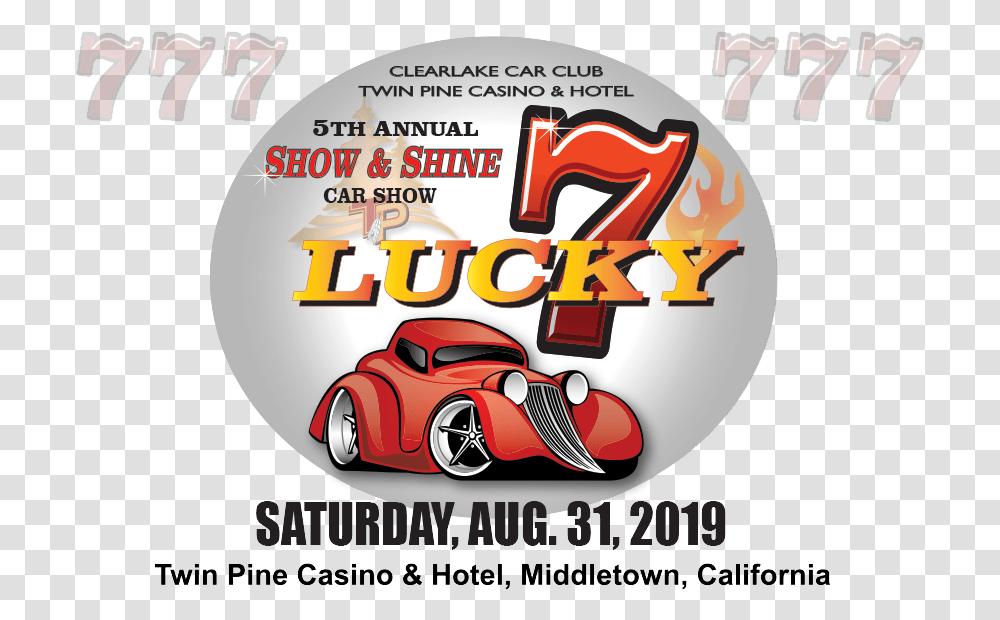 Lucky 7 Show & Shine - Curbside Car Calendar Icon, Text, Vehicle, Transportation, Advertisement Transparent Png