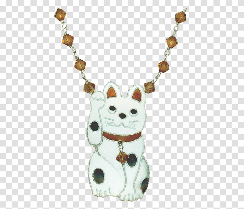 Lucky Cat Crystal Necklace, Accessories, Accessory, Jewelry, Pendant Transparent Png