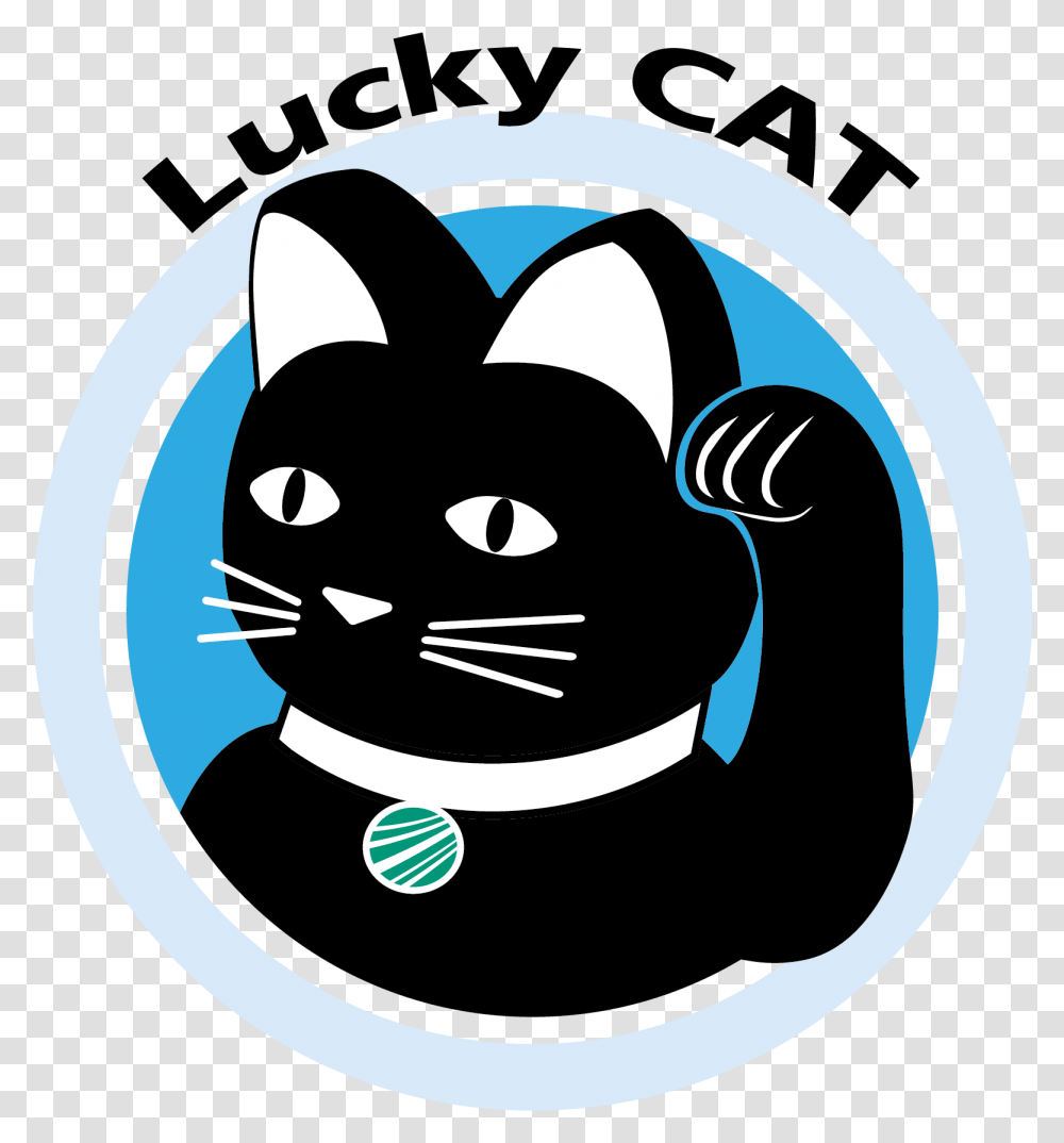 Lucky Cat Logo, Trademark, Label Transparent Png