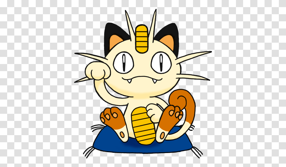 Lucky Cat Meowth Con Mo Trong Pokemon, Mascot Transparent Png