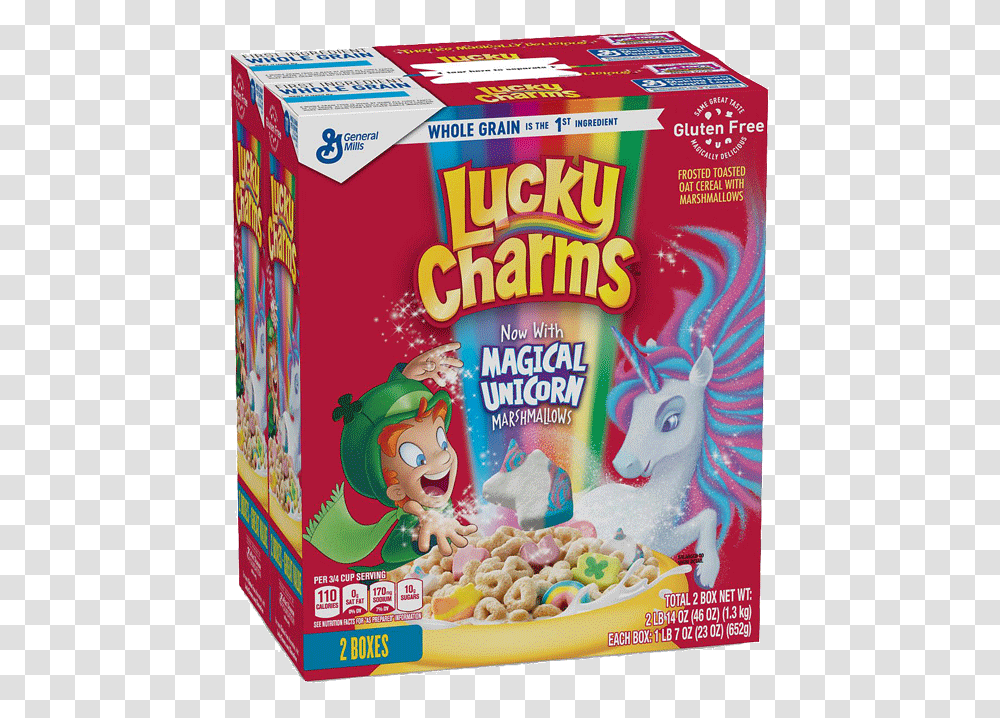 Lucky Charms 2 Boxes, Food, Snack, Sweets, Confectionery Transparent Png