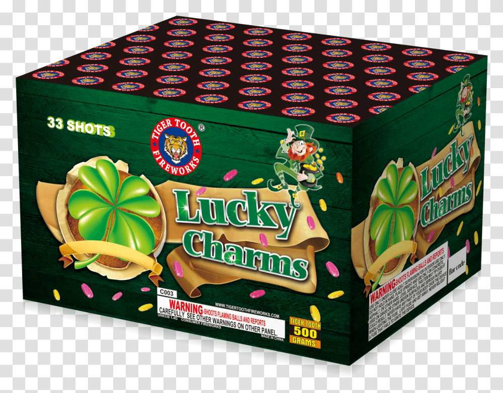 Lucky Charms 33 Shots 500 Gram Tiger Tooth Fireworks Box, Game, Candy, Food, Crowd Transparent Png