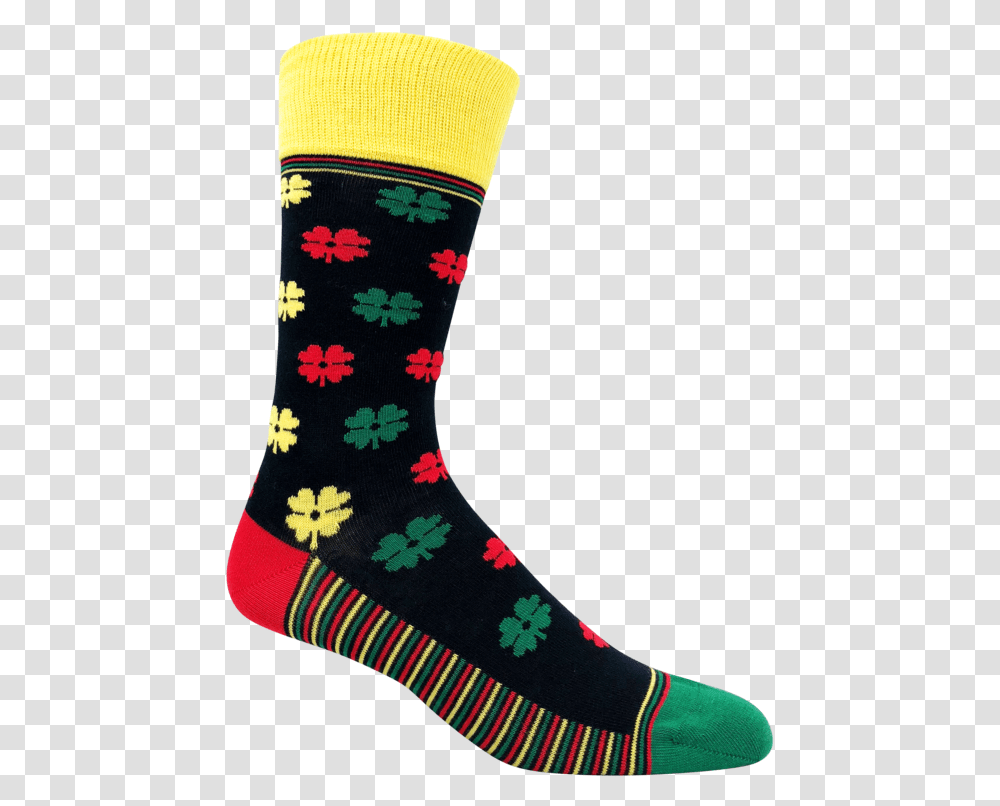 Lucky Clover Socks Sock, Apparel, Shoe, Footwear Transparent Png